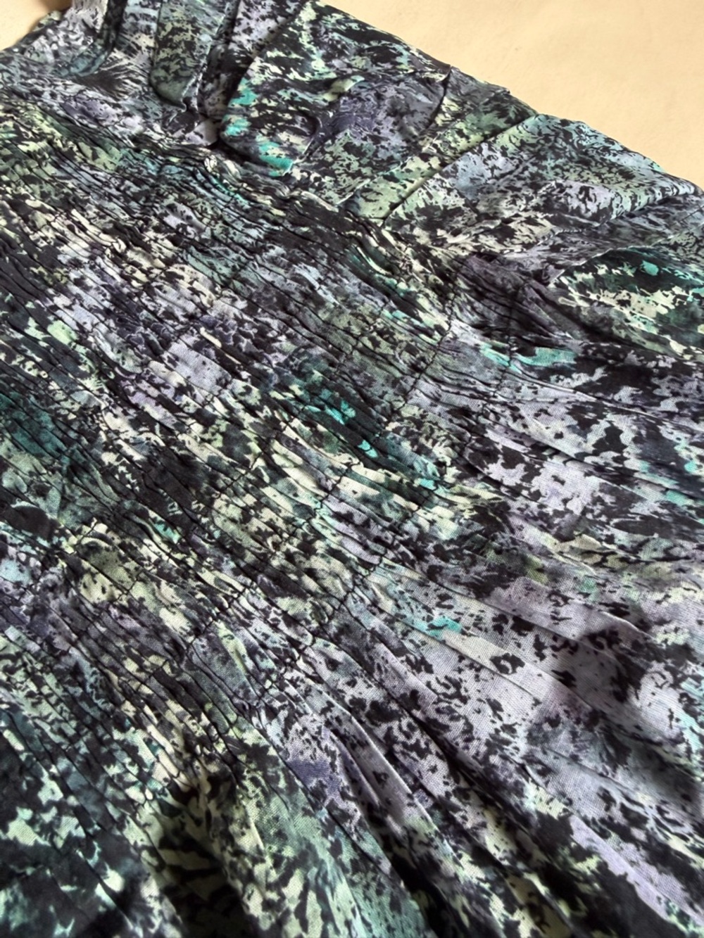 IRO Karina Mini Skirt Abstract Print Shirred Vacation Going Out - Picture 3 of 10